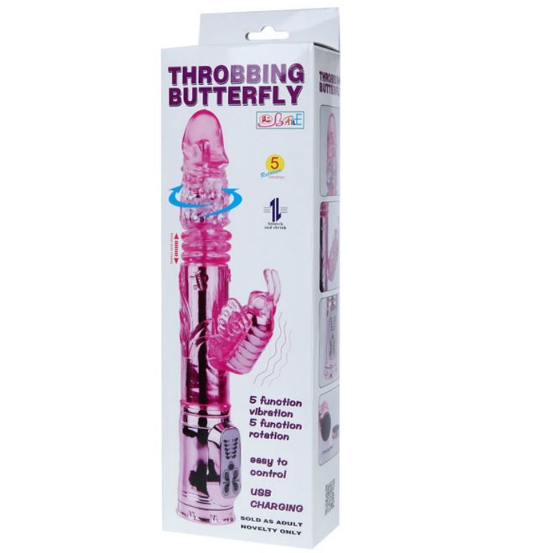 BAILE - OPLAADBARE VIBRATOR MET ROTATIE EN PULSERENDE VLINDERSTIMULATOR