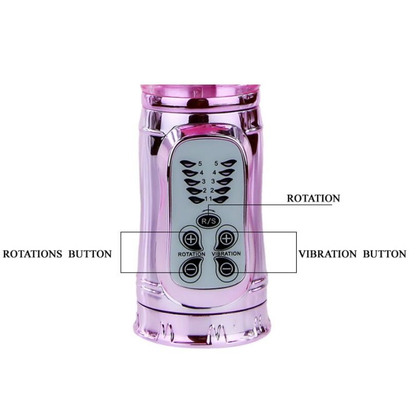 BAILE - OPLAADBARE VIBRATOR MET ROTATIE EN PULSERENDE VLINDERSTIMULATOR