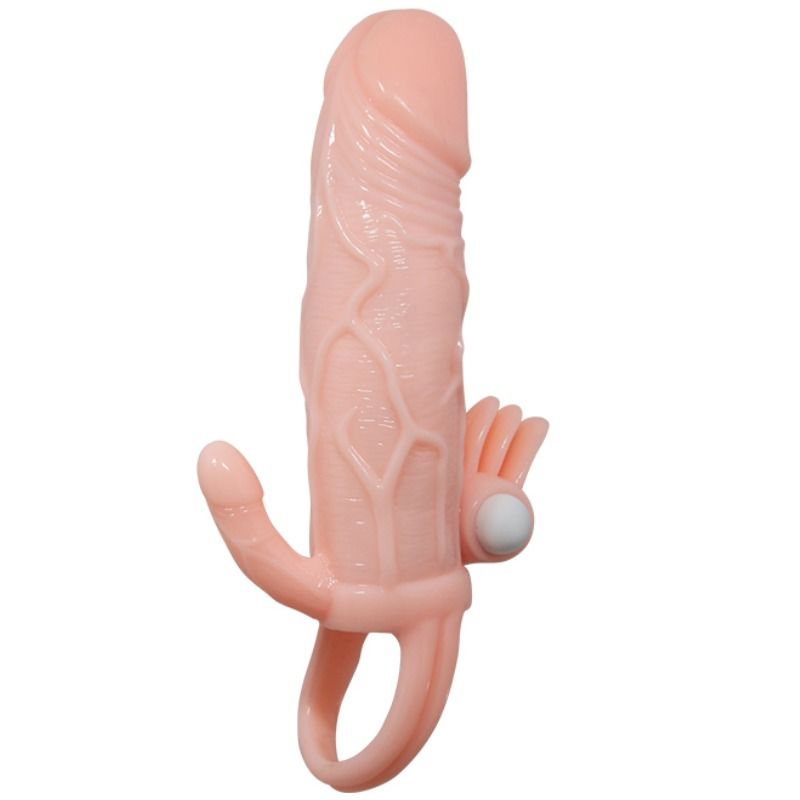 BAILE - BRAVE MAN PENISHOES MET CLITORIS EN ANALE STIMULATIE VLEES 16,5 CM