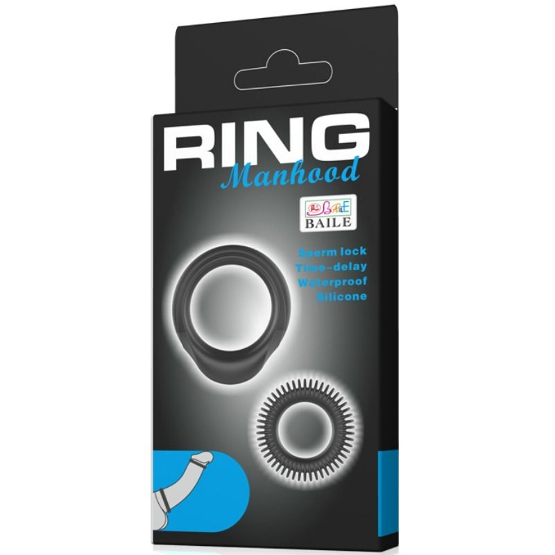 BAILE - SET VAN 2 SILICONEN RINGEN PENISRING MANNELIJKHEID