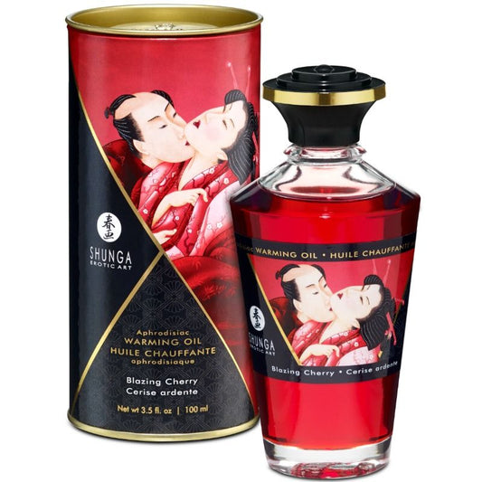 SHUNGA - HEAT EFFECT MASSAGEOLIE INTENSE KERSENSMAAK 100 ML