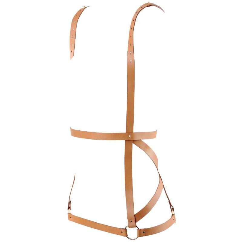 BIJOUX - INDISCRETS MAZE HARNESS JURK VORM BRUIN