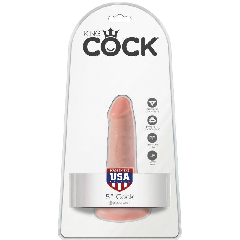 KING COCK - DILDO MET BALLEN 14 CM HUIDKLEURIG