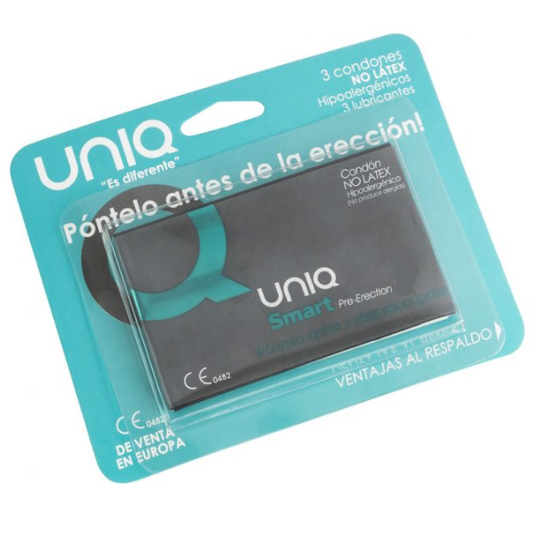 UNIQ - SLIMME LATEXVRIJE VOORSEKS CONDOMS 3 STUKS