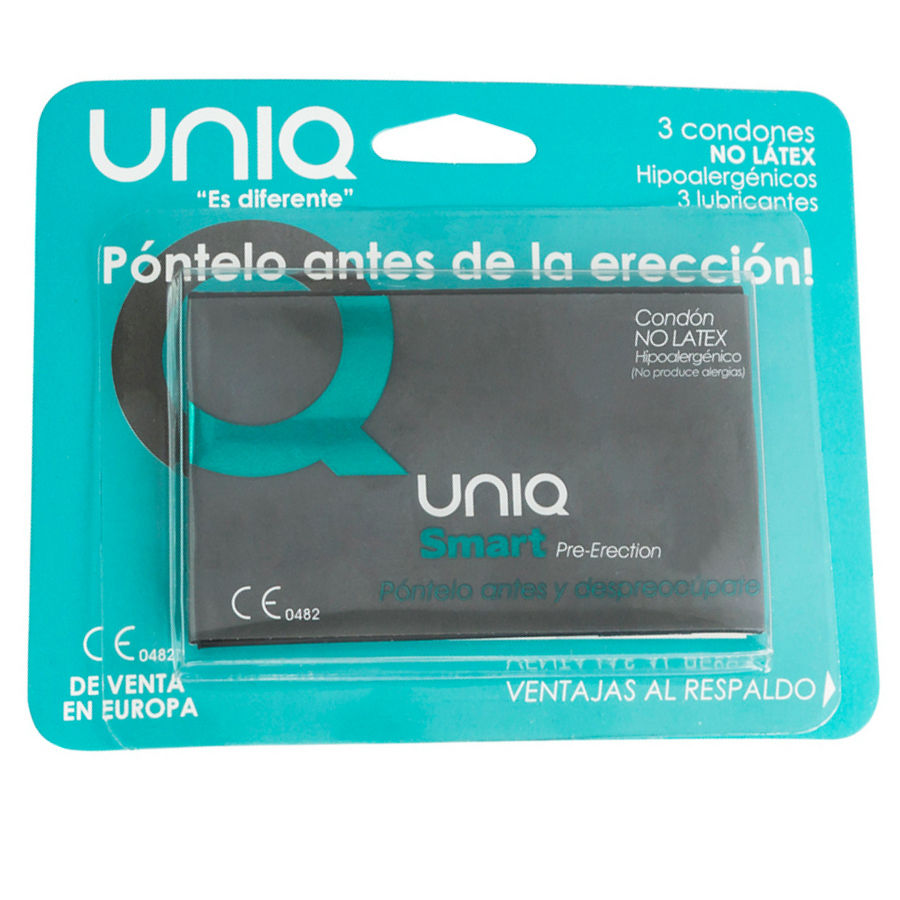 UNIQ - SLIMME LATEXVRIJE VOORSEKS CONDOMS 3 STUKS