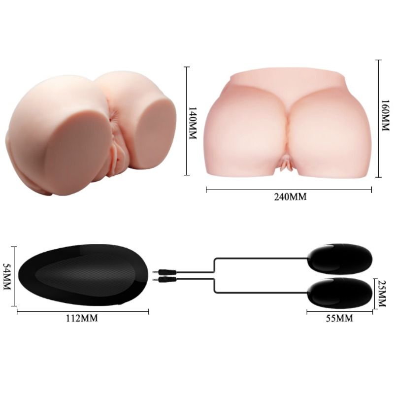 CRAZY BULL - REALISTISCHE VAGINA EN ANUS MET TRILLINGEN
