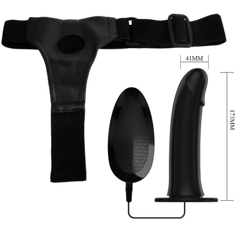 PRETTY LOVE - VITO STRAP-ON MET HOLLE DILDO EN TRILLING 17,3 CM