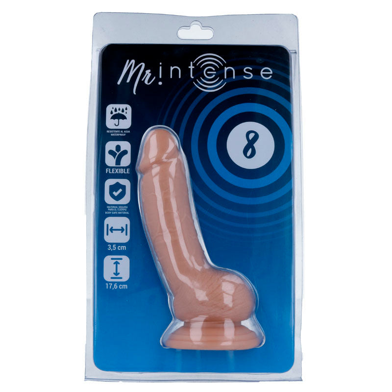 MR INTENSE - 8 REALISTISCHE PIEMELS 17,6 CM -O- 3,5 CM