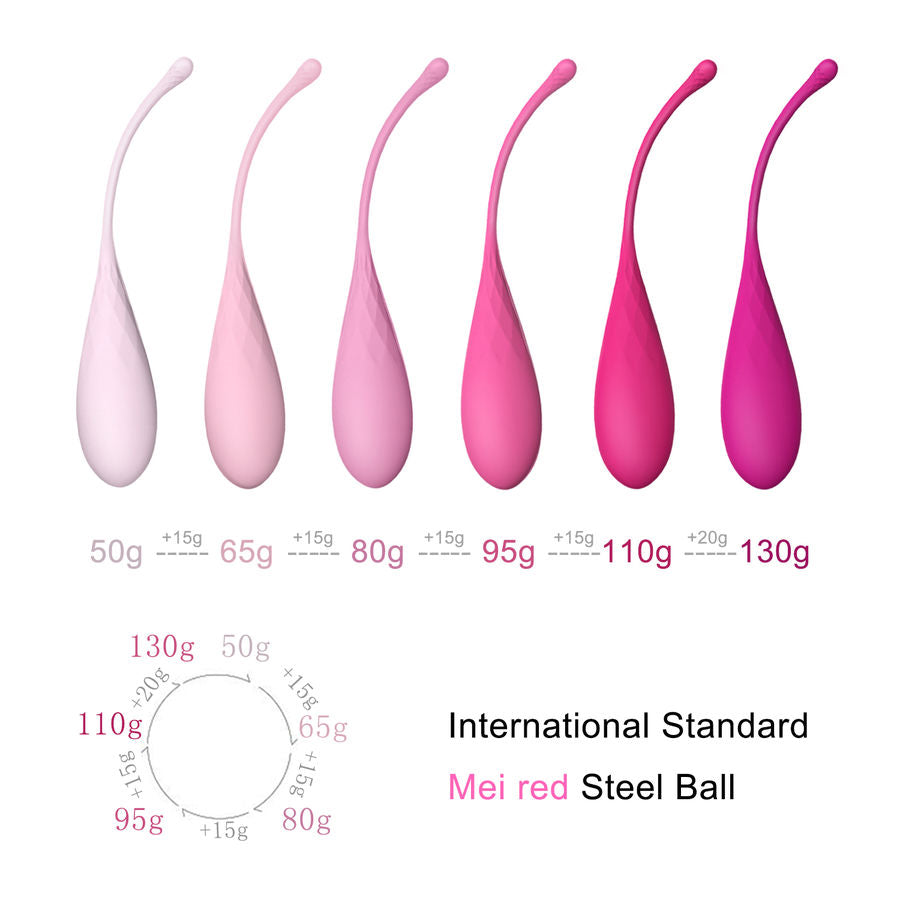 LESLIE - KEGEL FIT BEKKENBODEMTRAINING SET 6 GEWICHTEN