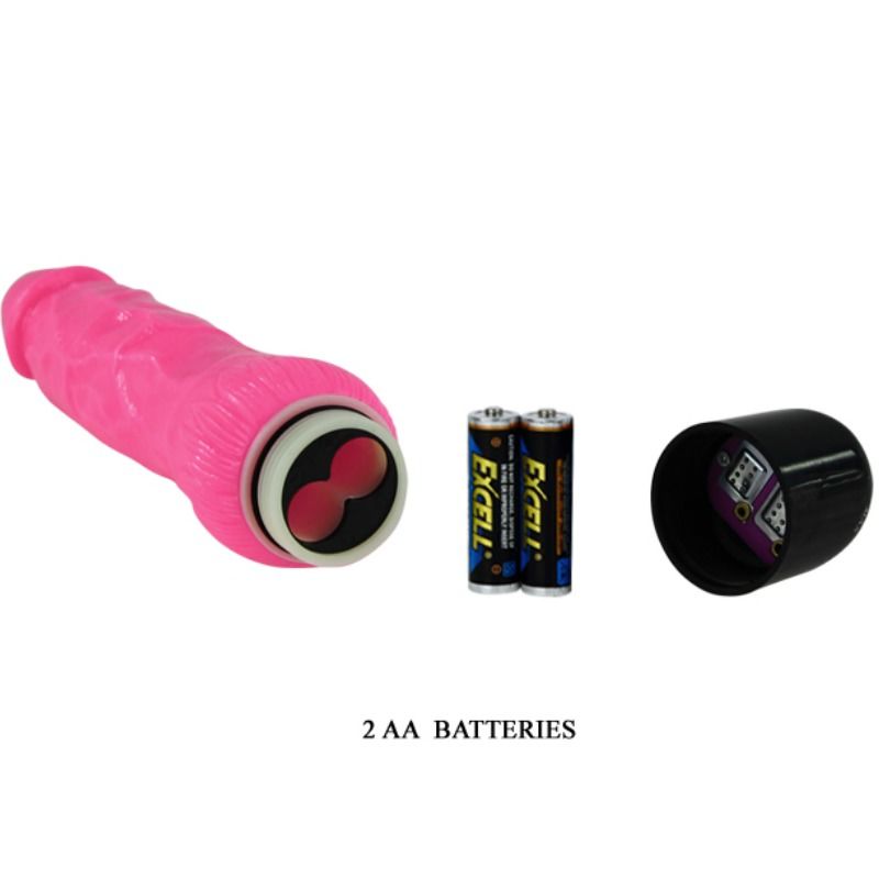 BAILE - KLEURRIJKE REALISTISCHE VIBRATOR ROZE 24 CM