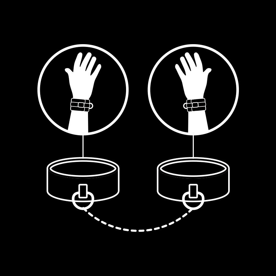 FETISH SUBMISSIVE - VEGAAN LEREN HANDBOEIEN MET NEOPREEN VOERING