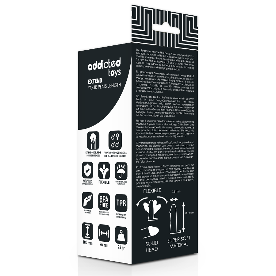 ADDICTED TOYS - VERLENG JE PENIS MET 18 CM