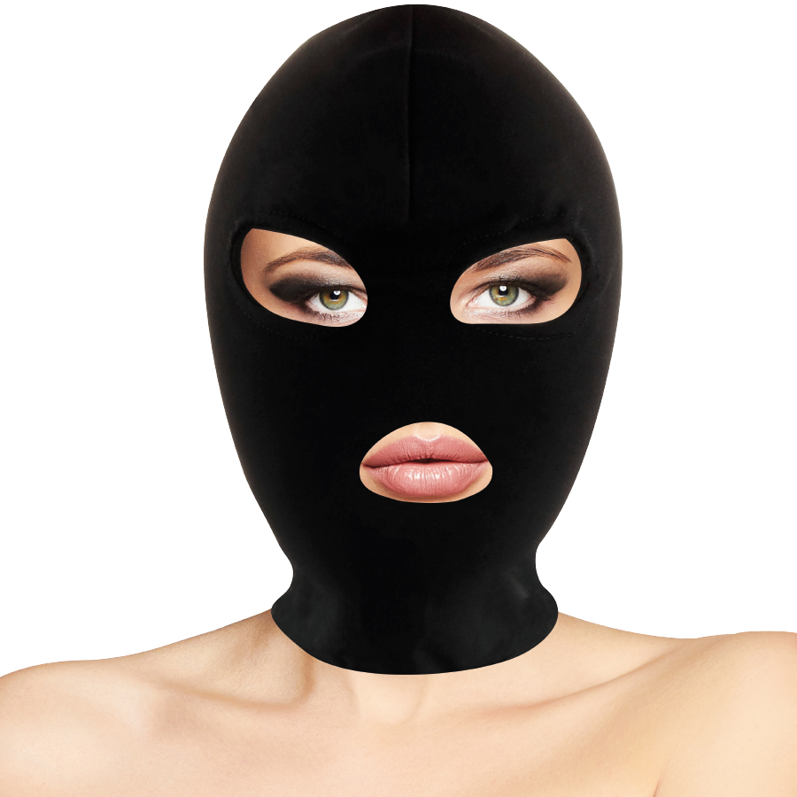 DUISTERNIS - BDSM ONDERWERPINGS MASKER MOND EN OGEN ZWART