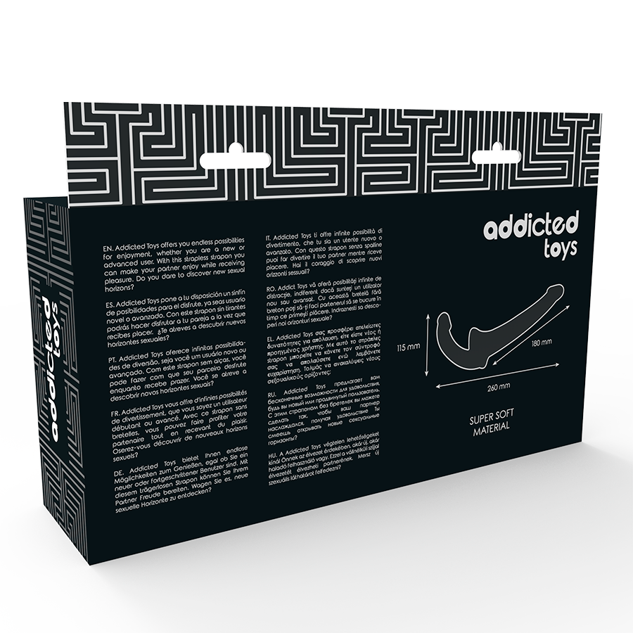ADDICTED TOYS - DILDO MET RNA S ZONDER ONDERWERPING ZWART