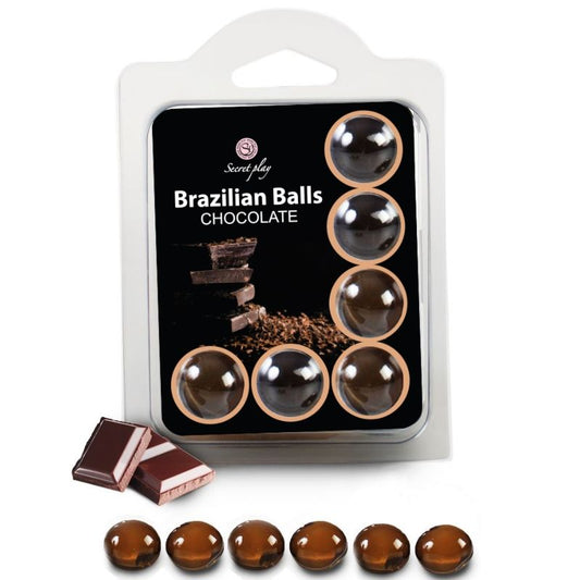 SECRETPLAY - SET 6 BRAZILIAANSE BALLEN CHOCOLADE