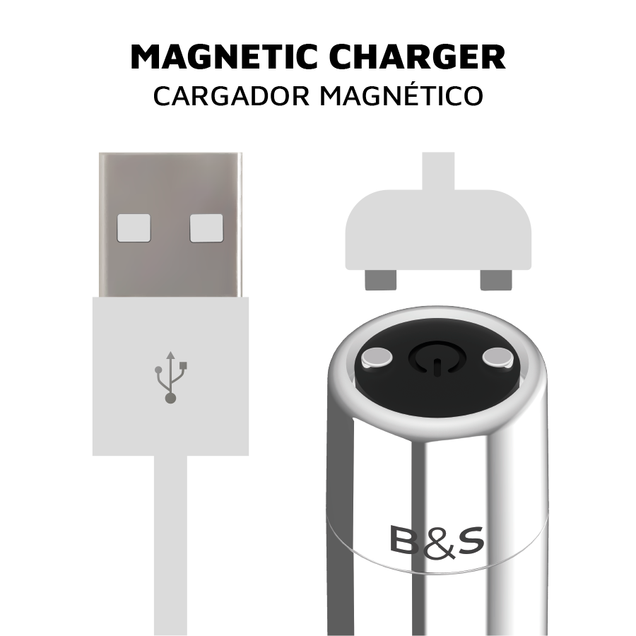 ZWART&ZILVER - KAILAN 2 ZILVER TRILLENDE MAGNETISCHE KOGEL