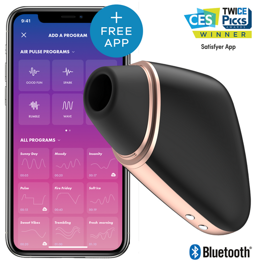 SATISFYER - LOVE TRIANGLE STIMULATOR EN VIBRATOR ZWART