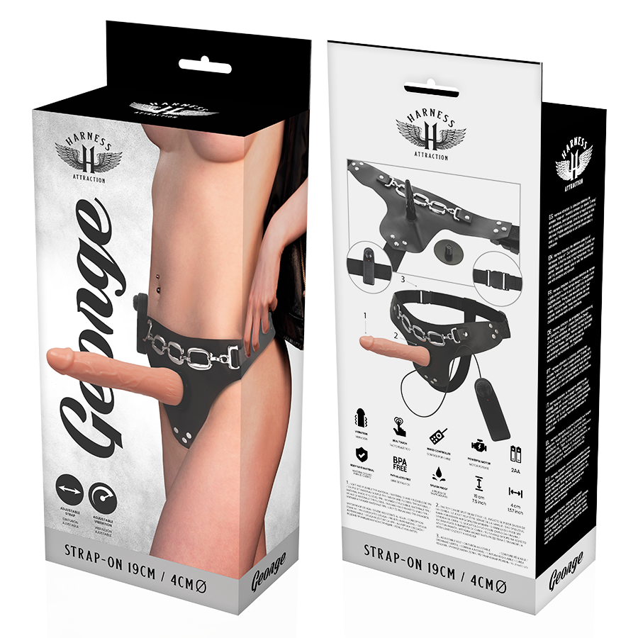HARNESS ATTRACTION - RNES GEORGE REALISTISCHE VIBRATOR 19 CM -O- 4 CM