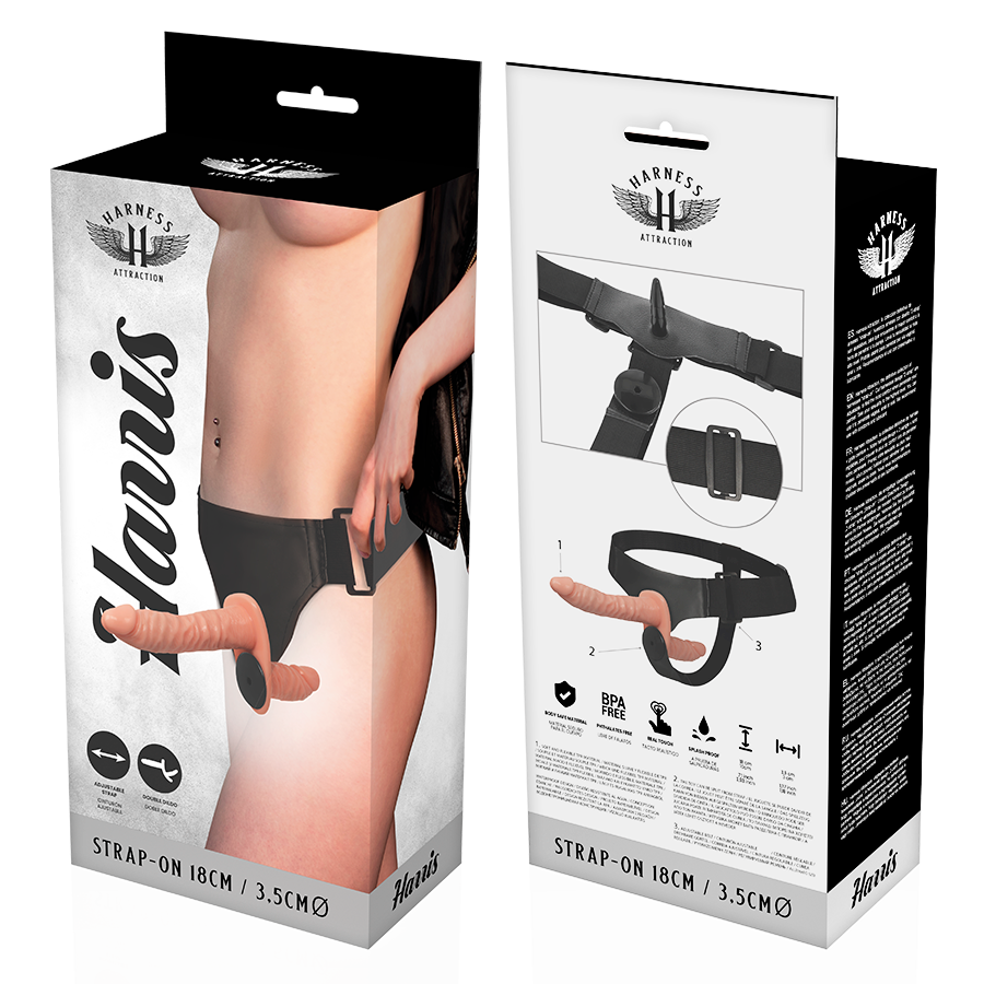 HARNAS AANTREKKINGSKRACHT - HARRIS DUBBELE PENETRATIE MET TRILLING 18 CM -O- 3.5 CM