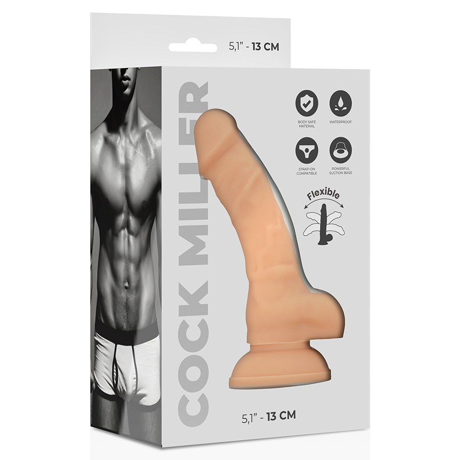 COCK MILLER - SILICONEN DIKTE ARTICULEERBARE PIEMEL 13 CM