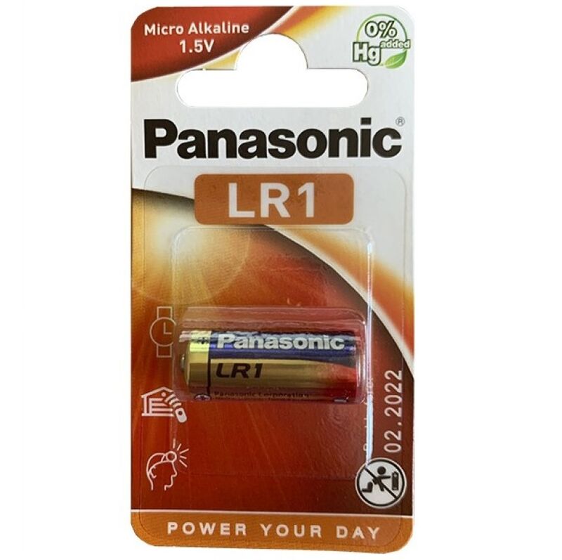 PANASONIC - ALKALINE BATTERIJ LR1 1.5V BLISTER 1 STUK