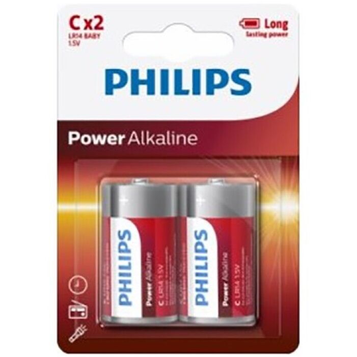 PHILIPS - POWER BATTERIES BATTERIJ C LR14 PACK 2