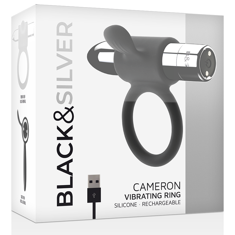 BLACK&SILVER - CAMERON OPLAADBARE RING ZILVER