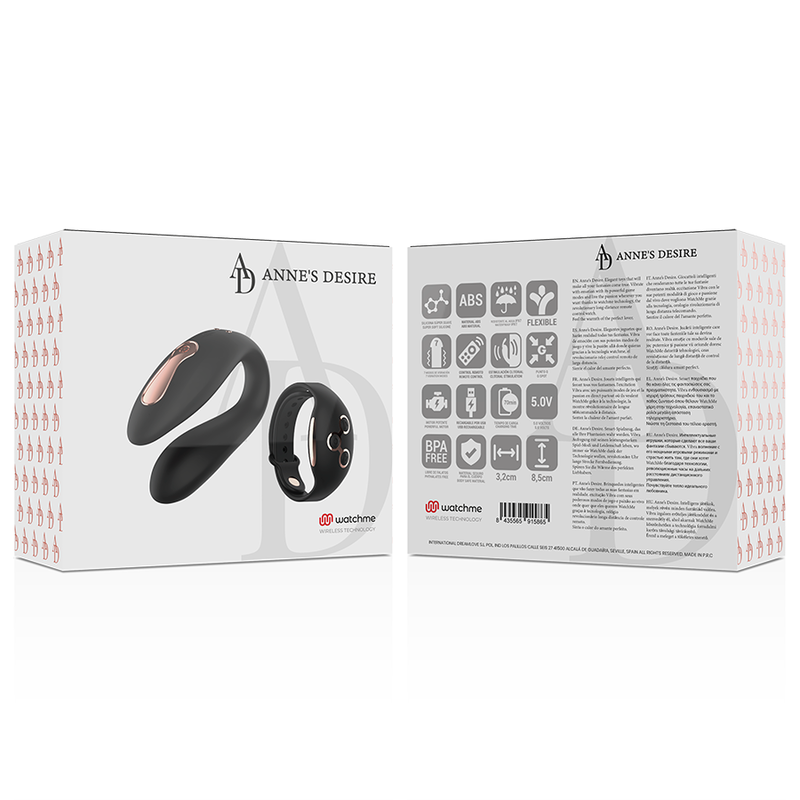ANNE'S DESIRE - DUAL PLEASURE TECNOLOG A WATCHME ZWART/GOUD