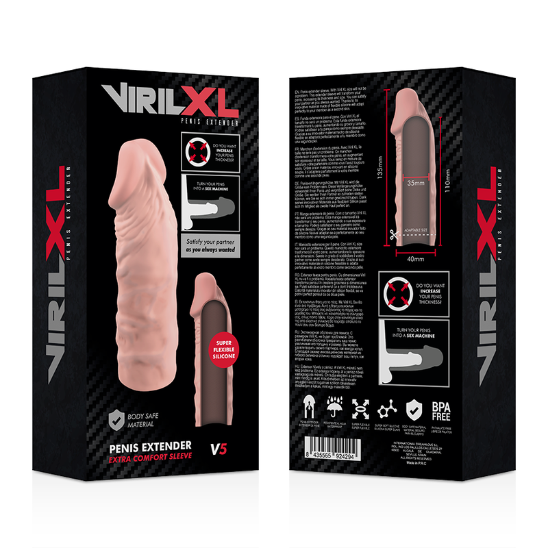 VIRILXL - VLOEIBARE SILICONEN V5 NATUURLIJKE PENISVERLENGING