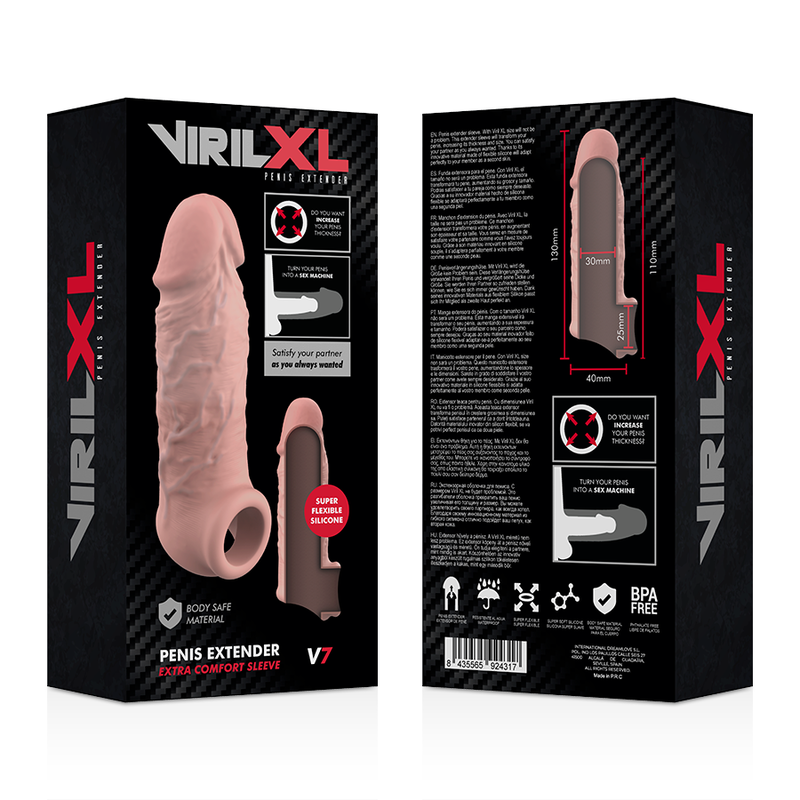 VIRILXL - VLOEIBARE SILICONEN V7 NATUURLIJKE PENISVERLENGING
