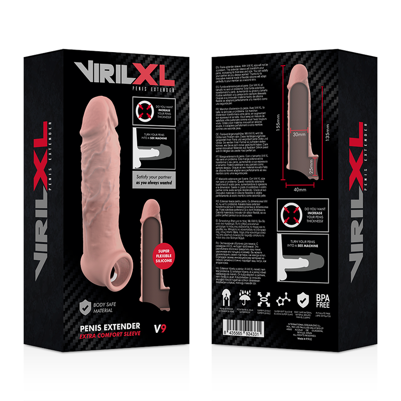 VIRILXL - VLOEIBARE SILICONEN V9 NATUURLIJKE PENISVERLENGING