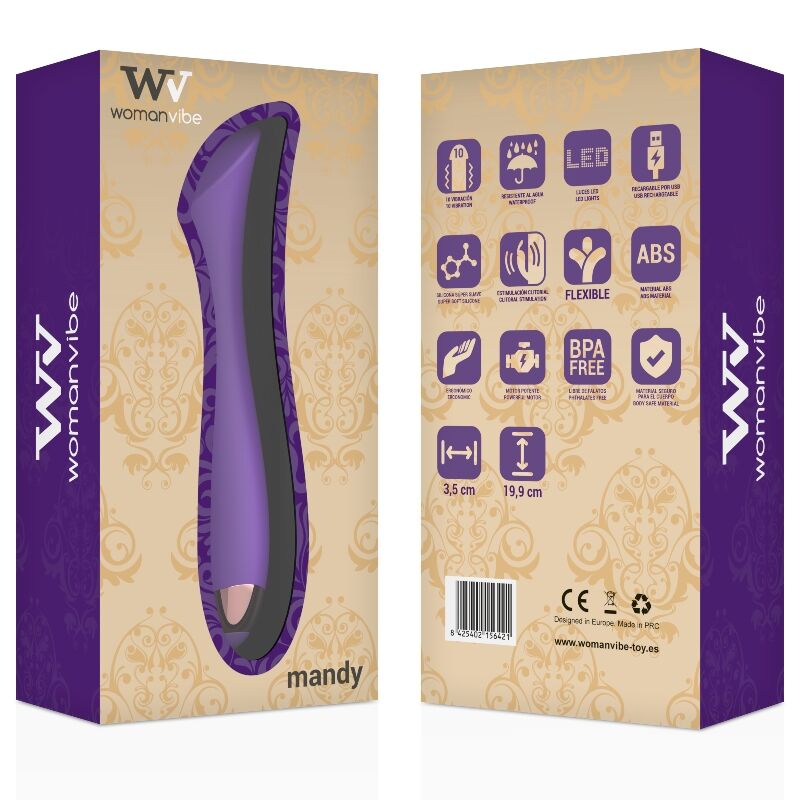 WOMANVIBE - MANDY "K" PUNT SILICONEN OPLAADBARE VIBRATOR