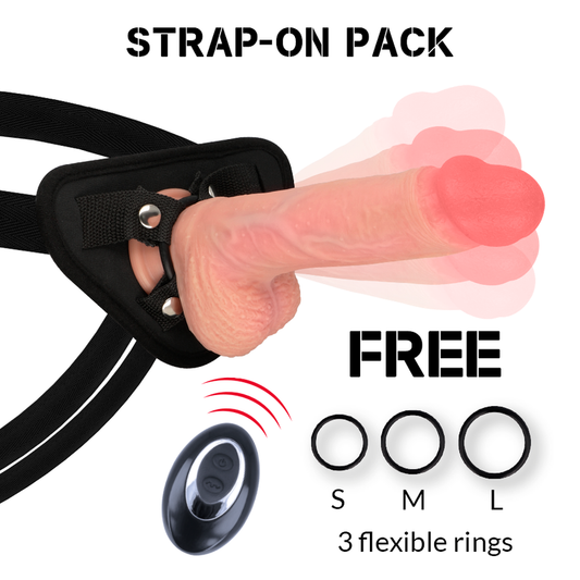 ROCKARMY - HARNAS + VLOEIBARE SILICONEN VIBRATOR PREMIUM APACHE AFSTANDSBEDIENING 20,5 CM -O- 4,62 CM