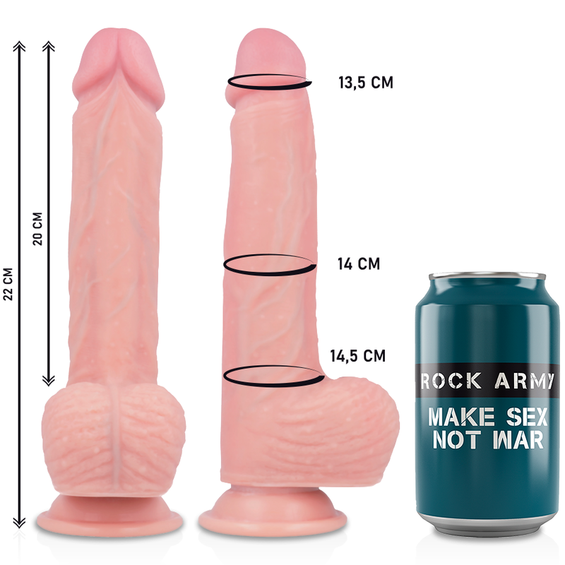 ROCKARMY - HARNAS + VLOEIBARE SILICONEN VIBRATOR PREMIUM APACHE AFSTANDSBEDIENING 20,5 CM -O- 4,62 CM