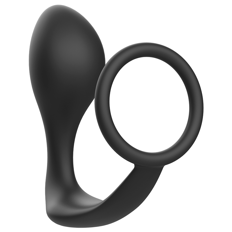 ADDICTED TOYS - ANAALPLUG MET ZWARTE SILICONEN RING